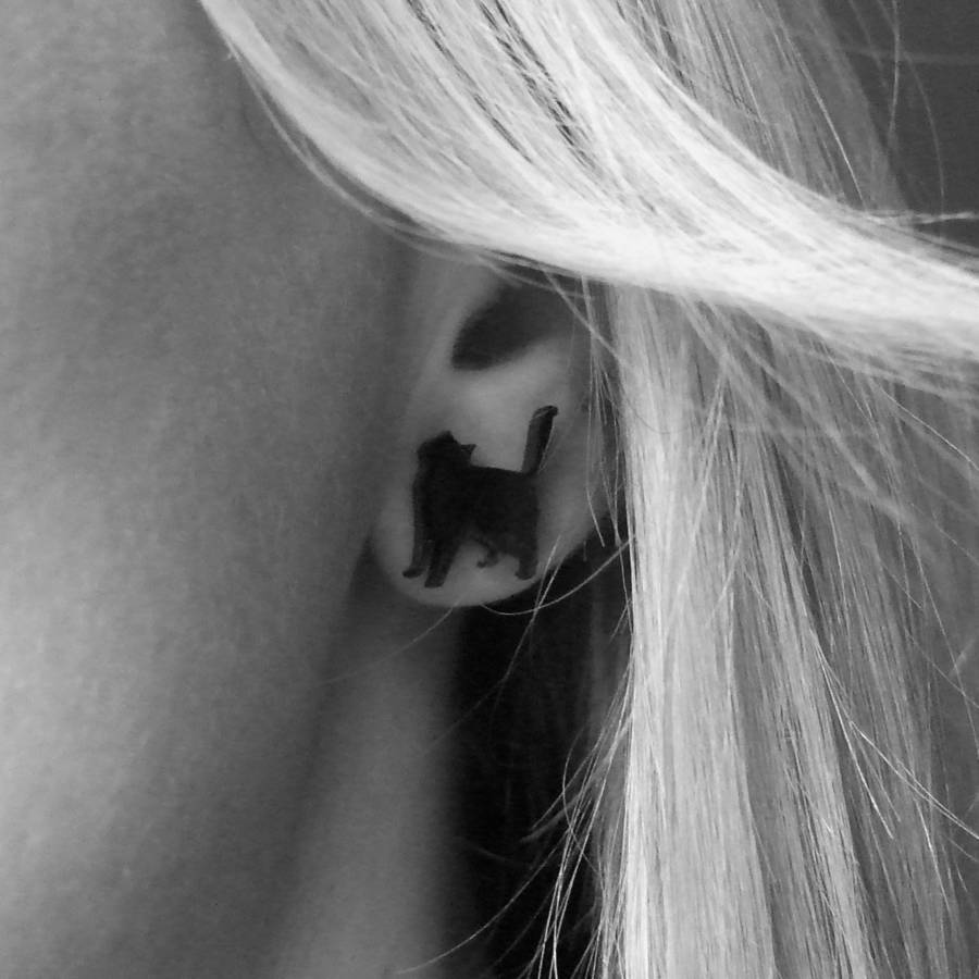 Cat Stud Earring Set By Jules and Clem