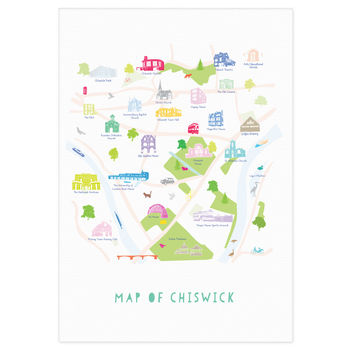 Map Of Chiswick Print, 3 of 5