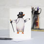 Penguin In A Top Hat Card, thumbnail 2 of 3