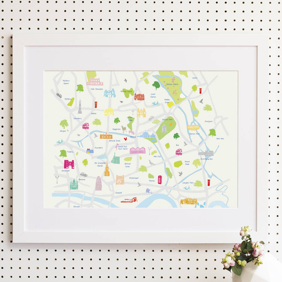 map of east london print