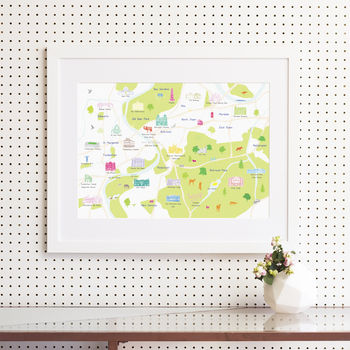Map Of Richmond And Surrounding Areas Print, 5 of 5