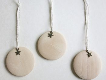 Personalised Wooden Tree Decoration Set, 9 of 9