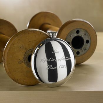 Personalised Engraved Round Hip Flask, 2 of 9