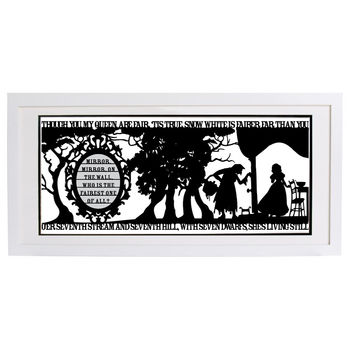 Snow White's Mirror Signed Papercut Print, 4 of 7