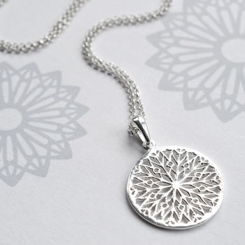 Sterling Silver Snowflake Necklace, 2 of 6