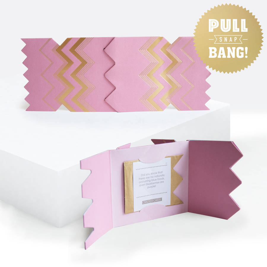 colour boutique pink christmas cracker card by my design colour boutique pink christmas cracker card by my design