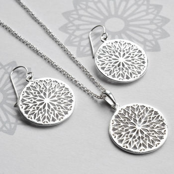 Sterling Silver Snowflake Necklace, 3 of 6