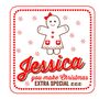 Personalised Gingerbread Girl Christmas Card, thumbnail 3 of 3