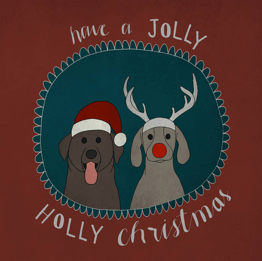 Dogs Festive Christmas Cards By Lil3birdy  notonthehighstreet.com