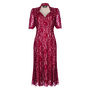 Forties Style Dress With Sweetheart Neckline Ruby Lace, thumbnail 1 of 4