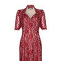 Forties Style Dress With Sweetheart Neckline Ruby Lace, thumbnail 3 of 4