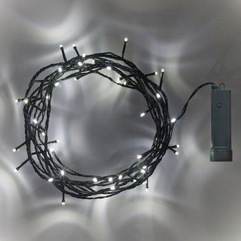 50 White Outdoor Battery Fairy Lights By Lights4fun ...