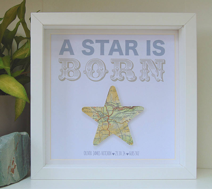 personalised baby map picture by little bird designs ...