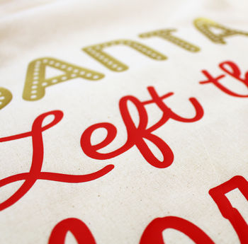 'Santa Left This For You' Name In Lights Christmas Sack, 5 of 8