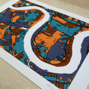East London Map Art Print By Firewater Gallery | notonthehighstreet.com