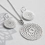 Sterling Silver Chrysanthemum Necklace, thumbnail 2 of 10