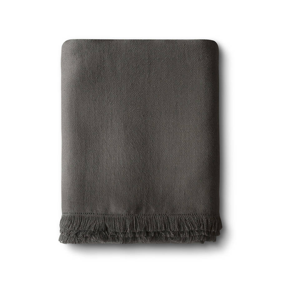 Linen Throw With Fringe By The Linen Works