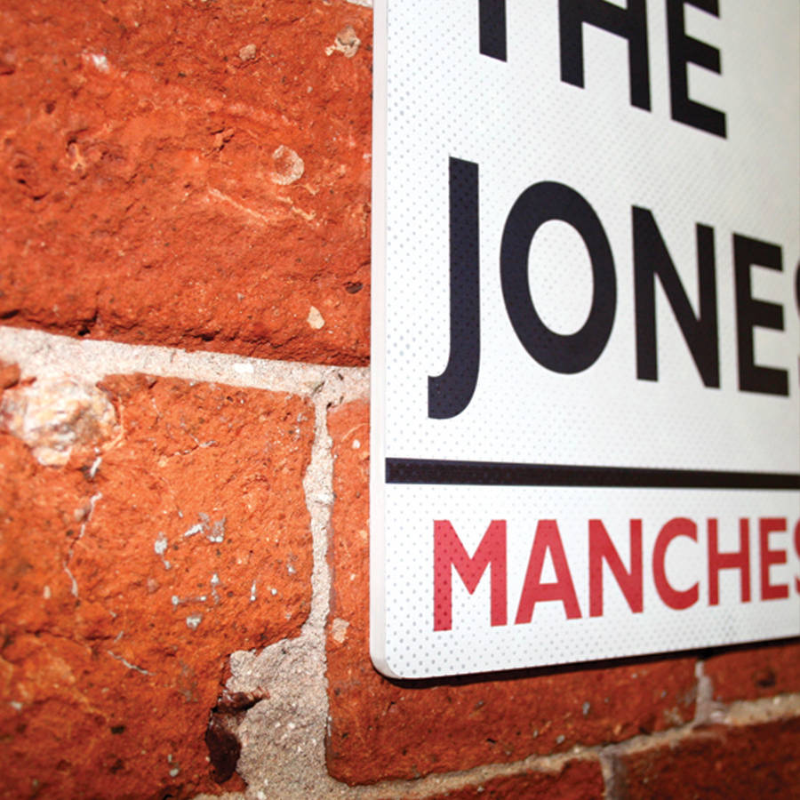 personalised british street sign by the binary box