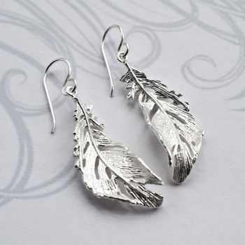 Sterling Silver Soft Feather Jewellery Set, 3 of 5