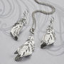 Sterling Silver Soft Feather Necklace, thumbnail 2 of 5