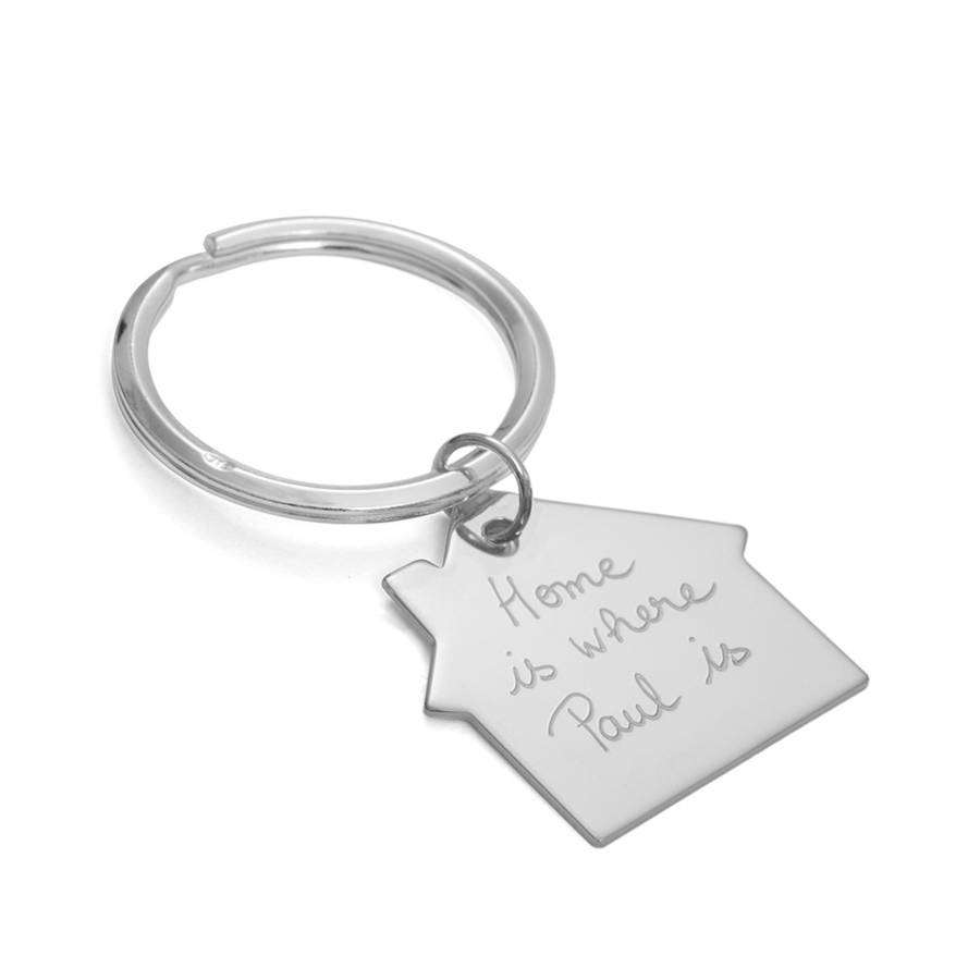 Teenager's Personalised Sterling Silver House Key Ring By Merci Maman