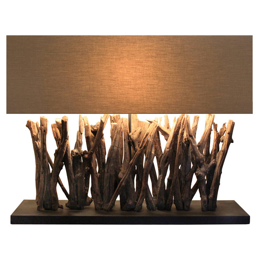 Malmo Driftwood Table Lamp By Cowshed, Wide Driftwood Table Lamp
