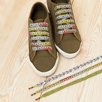 Retro Tapes Music Lover Shoelaces Pack, 5 of 7