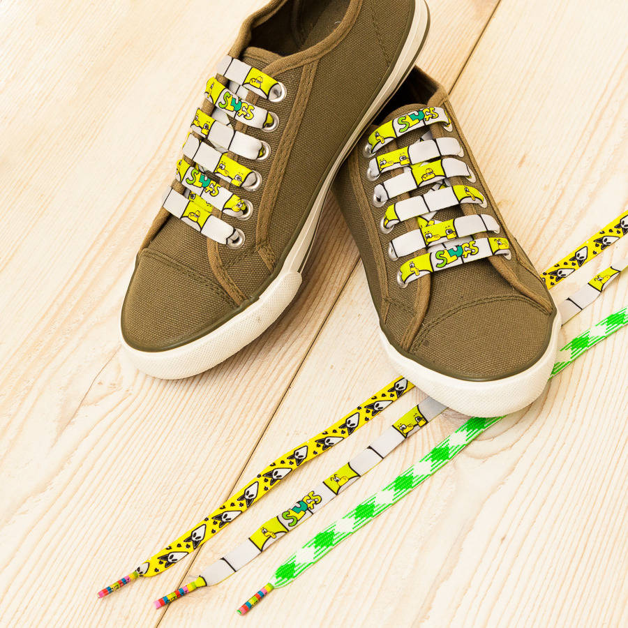 slugs, foxes and criss cross shoelaces pack by aces laces