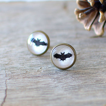 Black Bat Earrings, 2 of 4