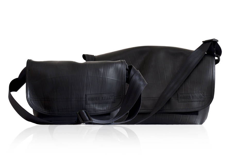Reclaimed Rubber Messenger Bag *New Low Price By Rubber Killer Uk