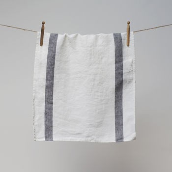 French Stripe Linen Tea Towel, 6 of 9