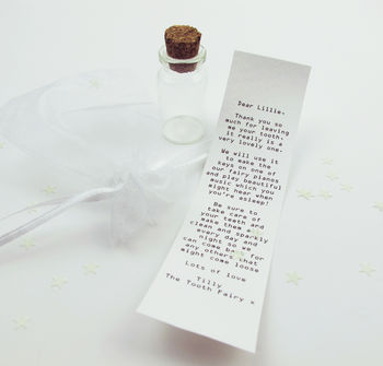 Personalised Tooth Fairy Letter In A Bottle, 2 of 4
