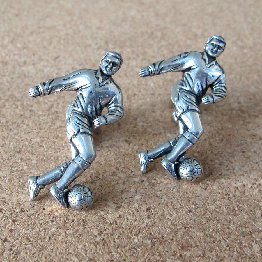 Image of Pewter Footballer Cufflinks