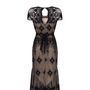 Maxi Dress In Black Embroidered Lace, thumbnail 4 of 4