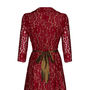 1950s Style Full Skirted Dress In Ruby Lace, thumbnail 4 of 4
