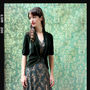 Special Occasion Lace Dress Green And Gold, thumbnail 2 of 4