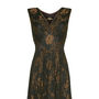 Special Occasion Lace Dress Green And Gold, thumbnail 3 of 4