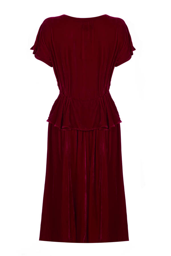 Isabella Dress In Deep Red Velvet By Nancy Mac | notonthehighstreet.com