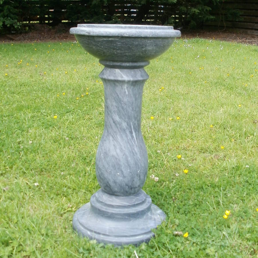 hand crafted marble bird bath by marbletree