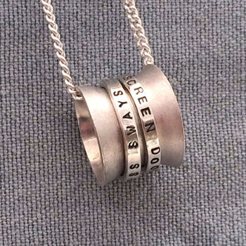 Personalised Silver Spinner Pendant, 6 of 12