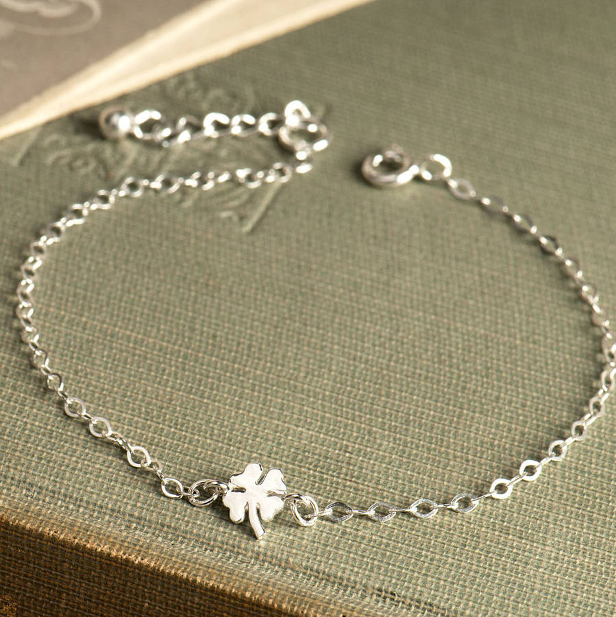 Lucky Four Leaf Clover Sterling Silver Bracelet By Grace & Valour ...