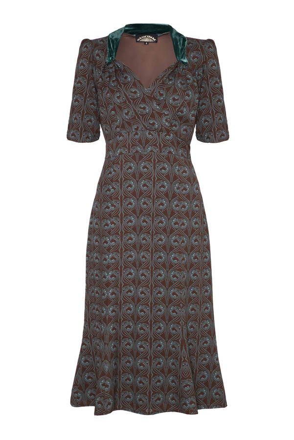 Eliza Dress In Belle Epoque Print Crepe By Nancy Mac ...