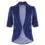 1940s Style Tea Jacket In Celeste Blue Silk Velvet, thumbnail 1 of 7