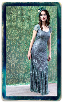 Maxi Dress In Reef And Teal Lace, 4 of 6