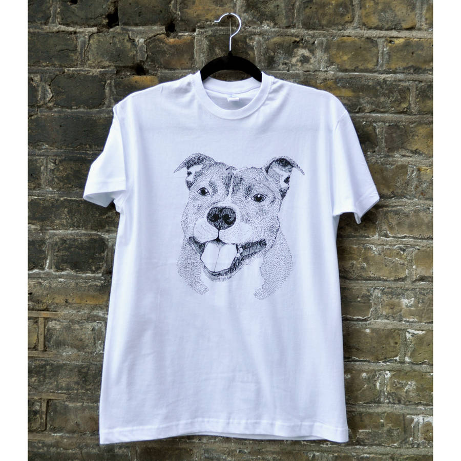 Happy Staffy T Shirt By Made by Menna | notonthehighstreet.com