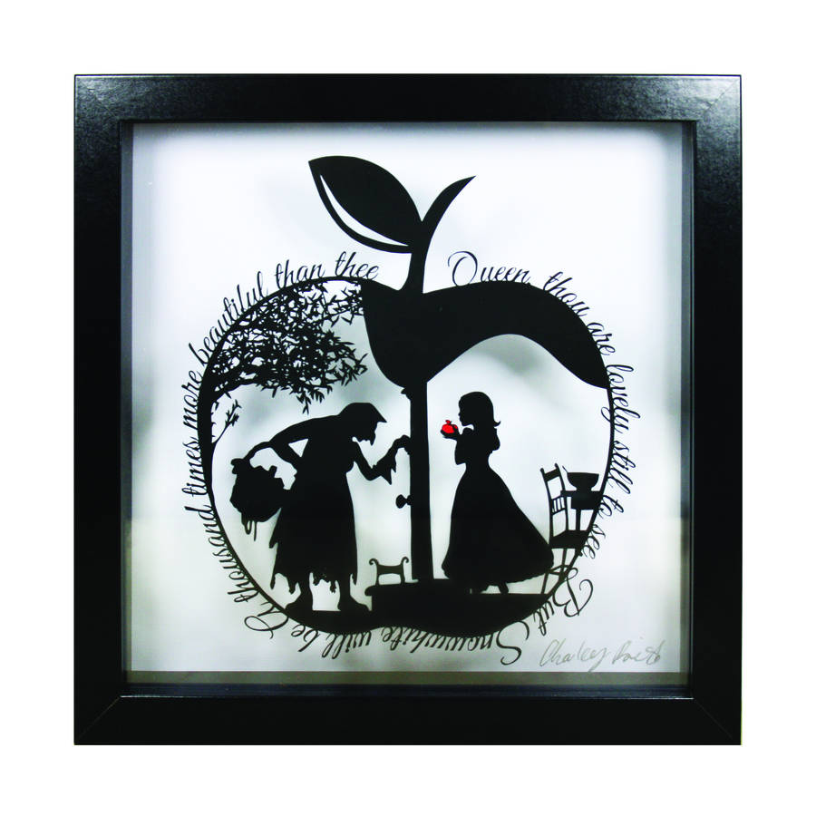 Snow White S Apple Fairytale Papercut Art By Studio Charley Snow White S Apple Fairytale Papercut Art