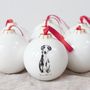 Gentle Whippet Dog Christmas Bauble Decoration, thumbnail 2 of 2
