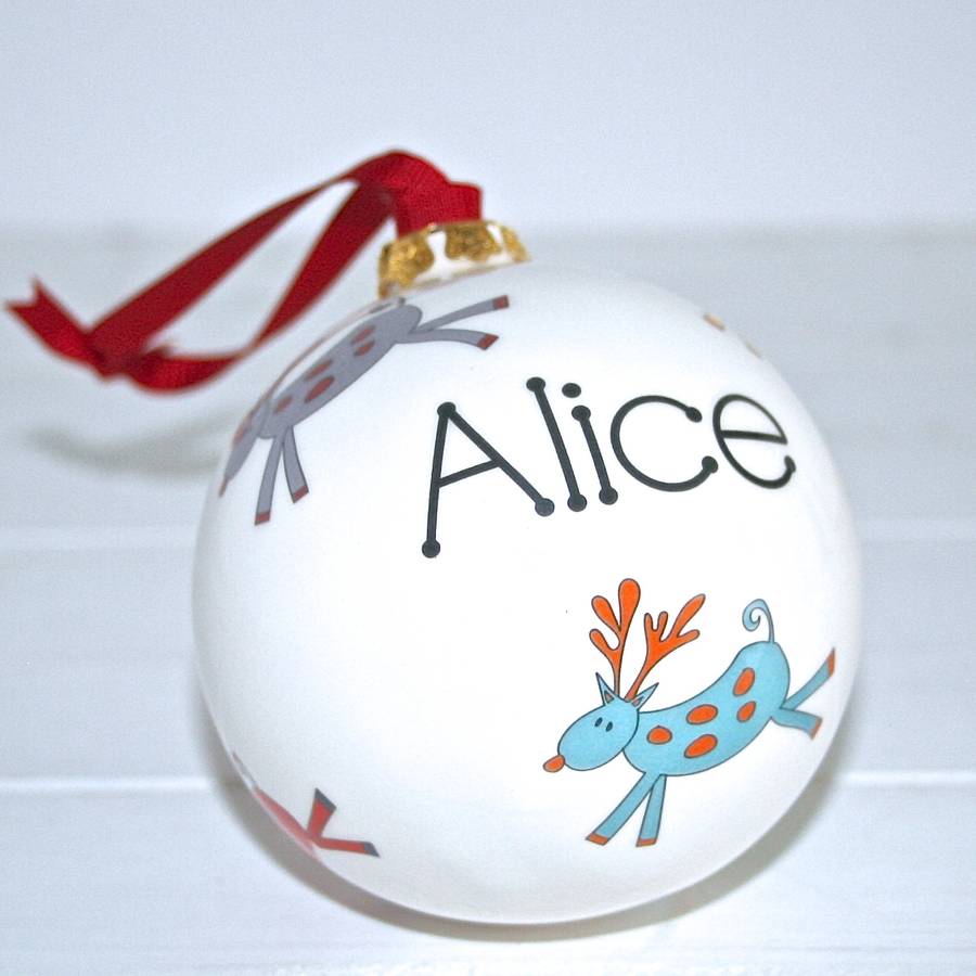 Personalised Christmas Bauble By Sparkle Ceramics  notonthehighstreet.com