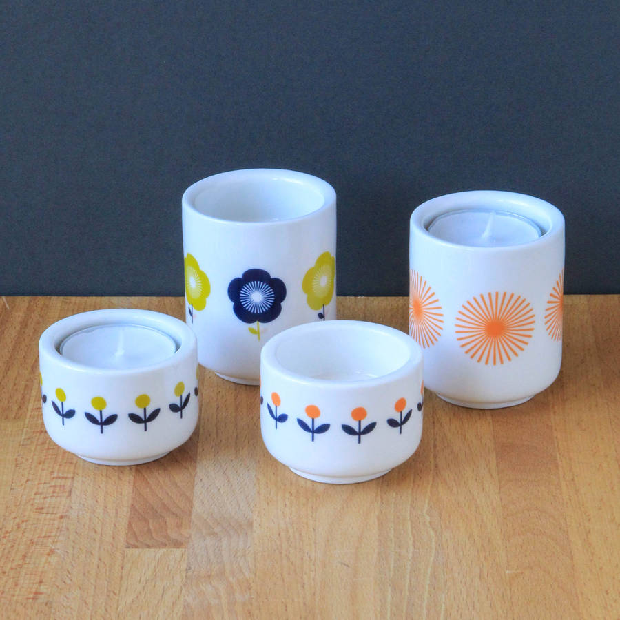 Retro Style Tealight Candle Holders By Berylune