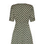 Bow Detail Fifties Inspired Dress In Green Fan Print, thumbnail 5 of 6